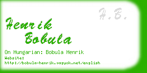henrik bobula business card